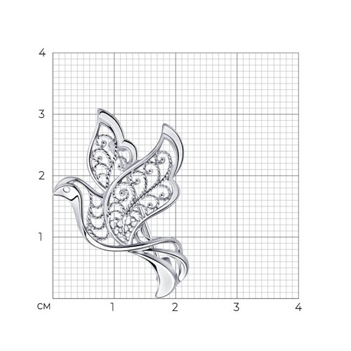 Брошь из серебра - фото 4