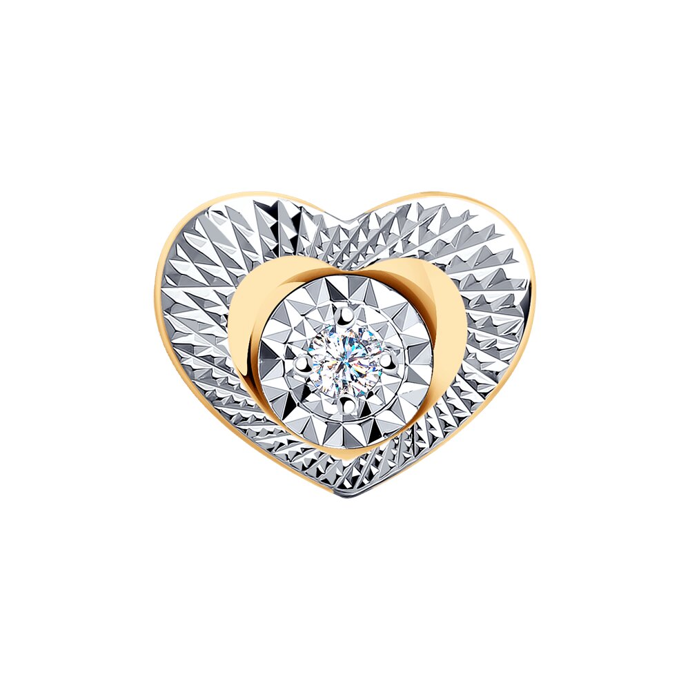 фото Подвеска «сердце» sokolov diamonds из золота с бриллиантом