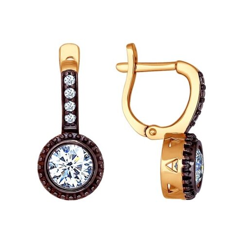 

Серьги SOKOLOV из золочёного серебра с фианитами