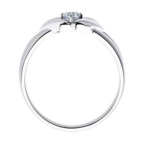 Кольцо из серебра с фианитом - фото 3