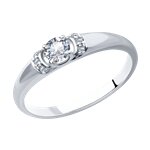 Кольцо из серебра с swarovski zirconia