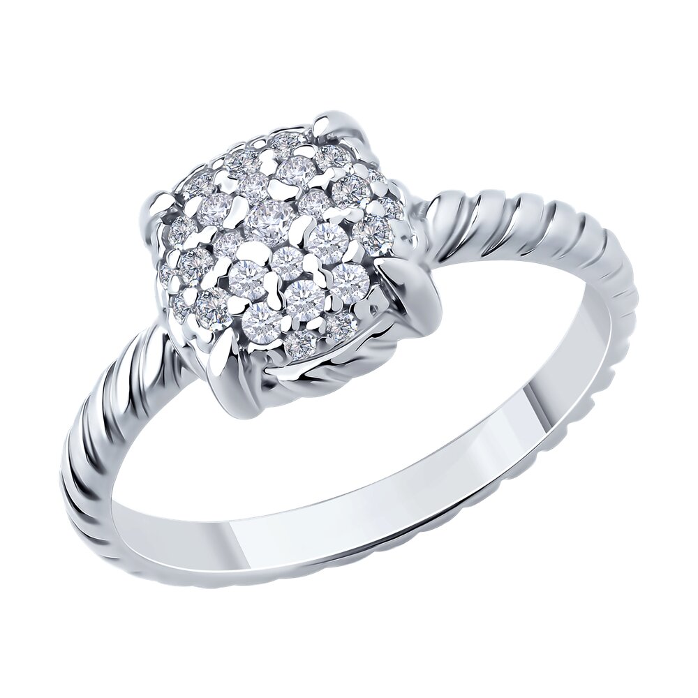 Кольцо SOKOLOV из серебра с фианитами