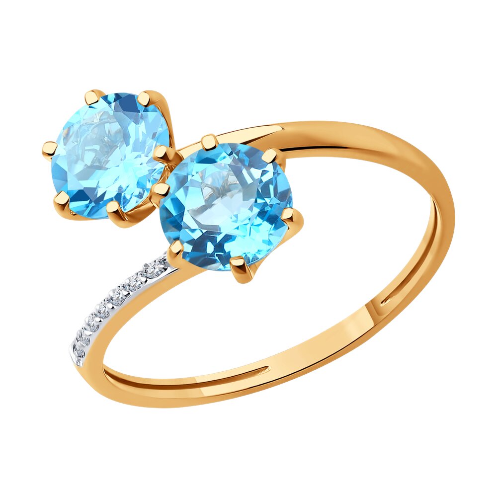 

Кольцо SOKOLOV Diamonds из золота с бриллиантами и топазами