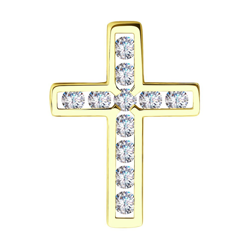 фото Подвеска sokolov diamonds из желтого золота с бриллиантами
