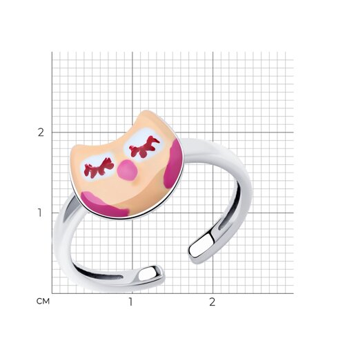 Кольцо из серебра с эмалью - фото 6