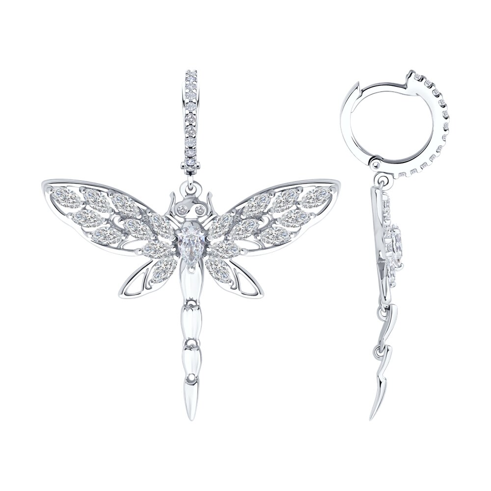 Серьги SOKOLOV из серебра с фианитами