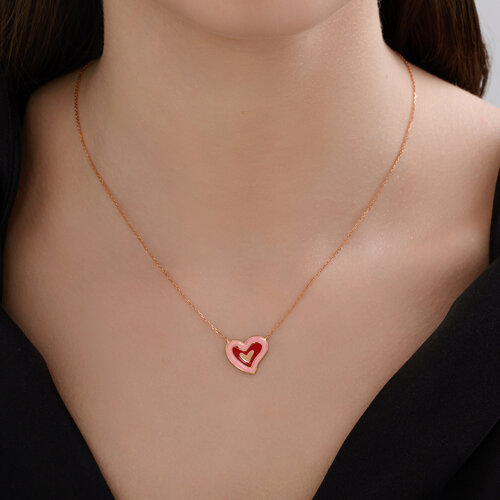 Колье из золочёного серебра с эмалью - фото 3