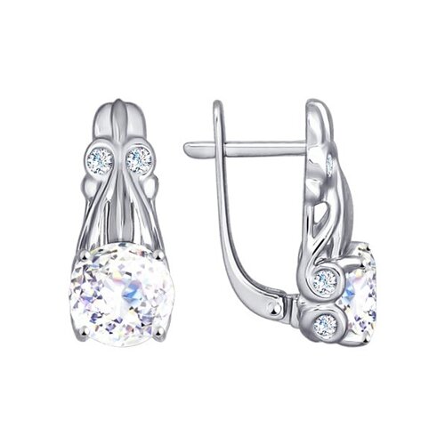 

Серьги SOKOLOV из белого золота со Swarovski Zirconia