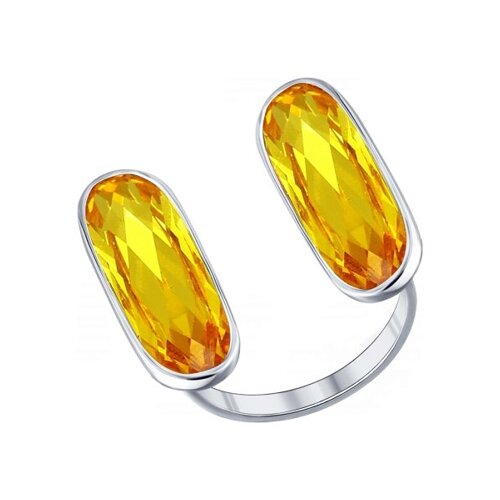 

Кольцо SOKOLOV из серебра с жёлтыми кристаллами swarovski