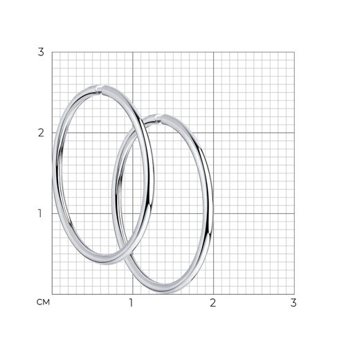 Серьги конго из серебра - фото 5