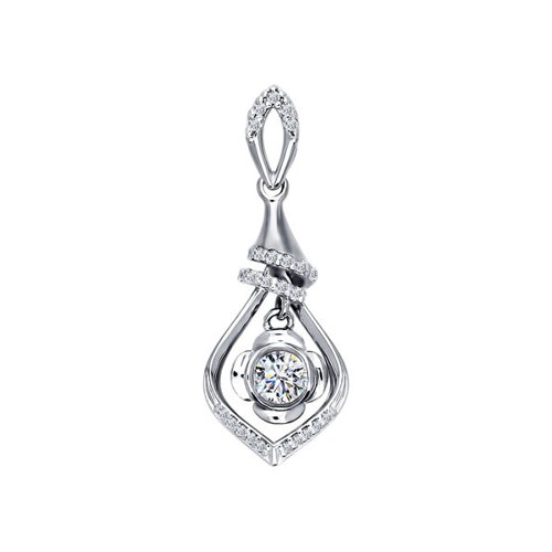 

Подвеска SOKOLOV из белого золота со swarovski zirconia