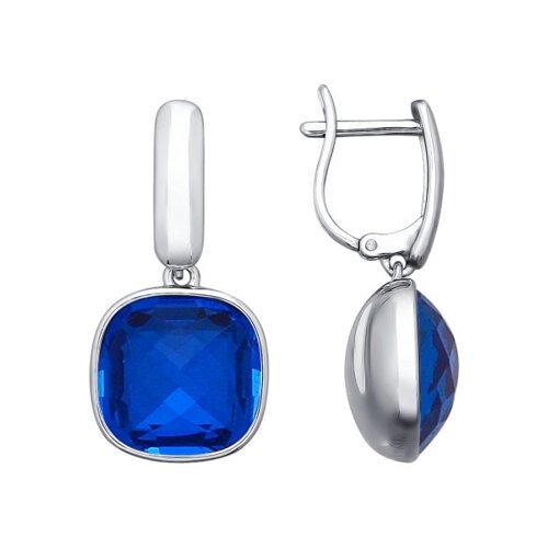 

Серьги SOKOLOV из серебра с синими кристаллами swarovski