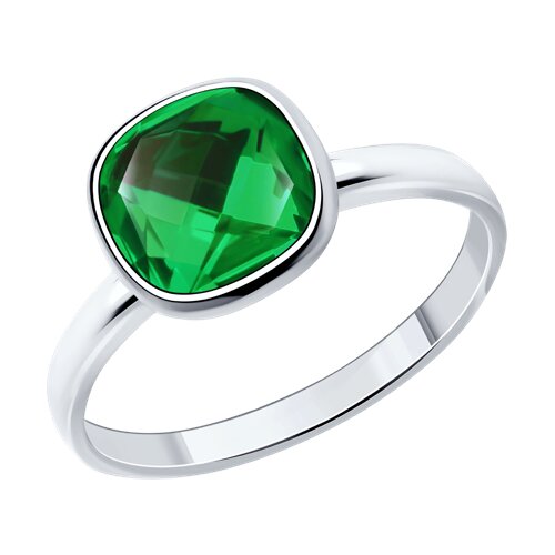 Кольцо из серебра с кристаллом - фото 1