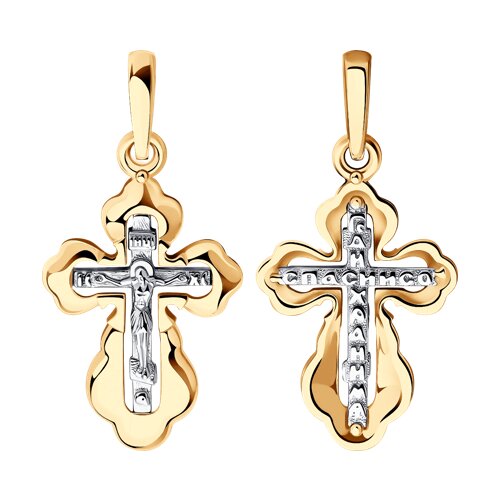 Крест- крест из комбинированного золота