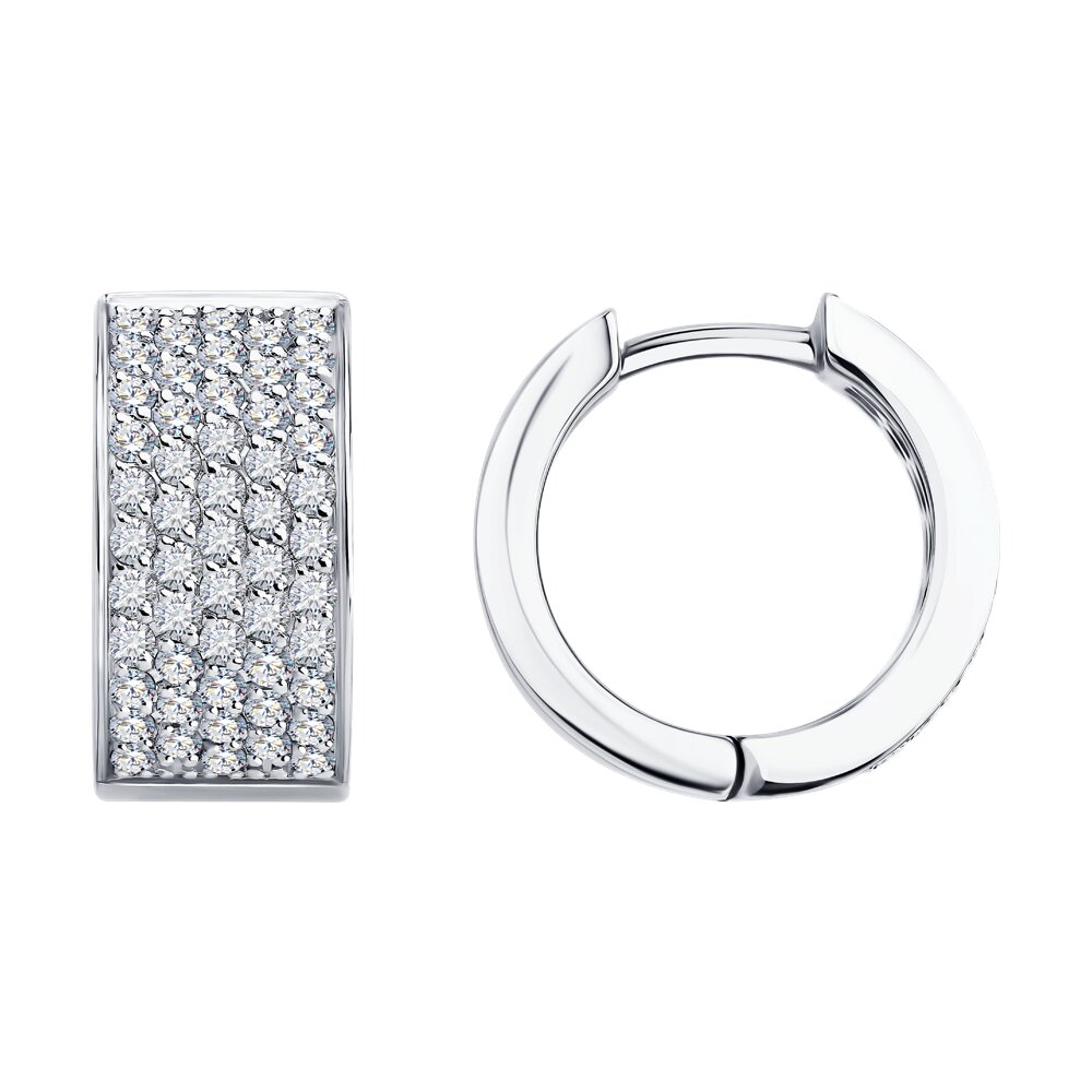 Серьги SOKOLOV из белого золота с бриллиантами 629990₽