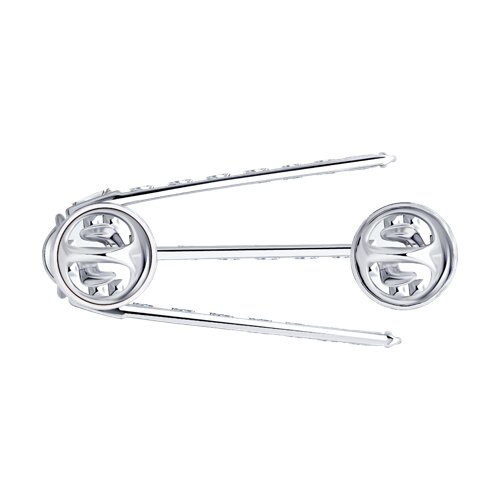 Брошь из серебра с фианитами - фото 2