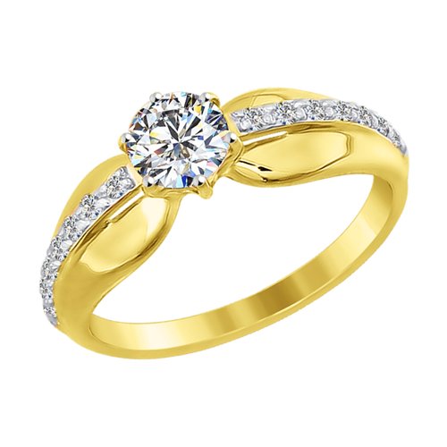 Красивые кольца из золота с камнями для девушки