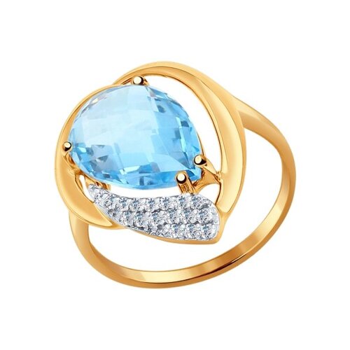 

Кольцо SOKOLOV из золота с топазом и фианитами