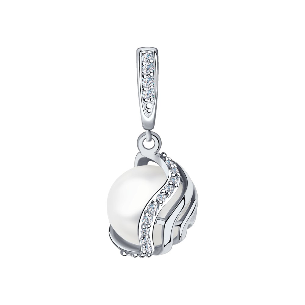 

Подвеска SOKOLOV Diamonds из белого золота с бриллиантами и жемчугом