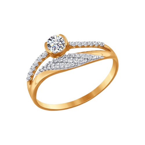 

Кольцо SOKOLOV из золота с swarovski zirconia