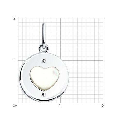 Подвеска из серебра с перламутром - фото 4