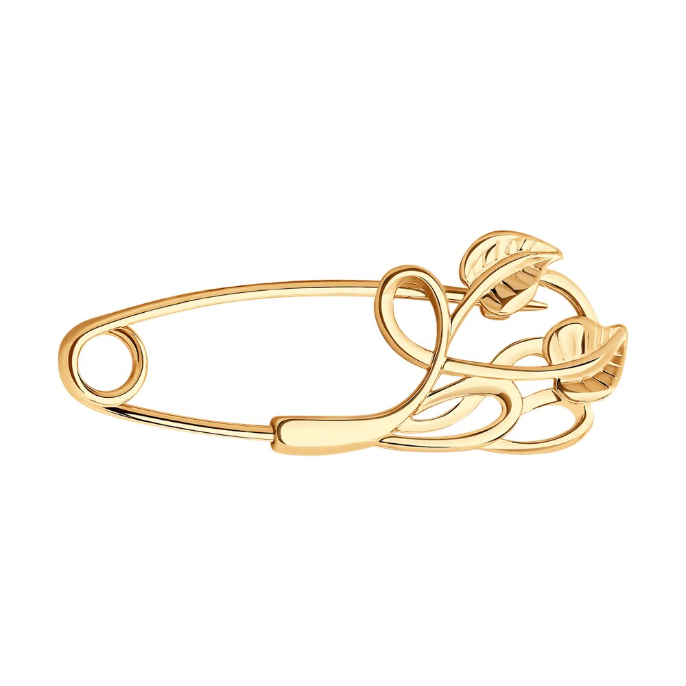 Брошь SOKOLOV из золочёного серебра 4790₽