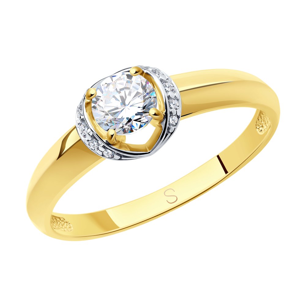 

Кольцо SOKOLOV из желтого золота со Swarovski Zirconia