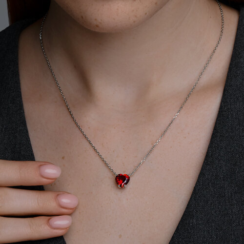 Колье из серебра с корундом - фото 3