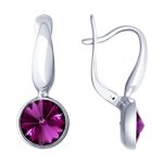 Серьги из серебра с кристаллами Swarovski