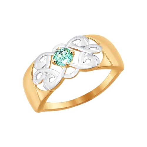 

Кольцо SOKOLOV из золота с зелёным фианитом