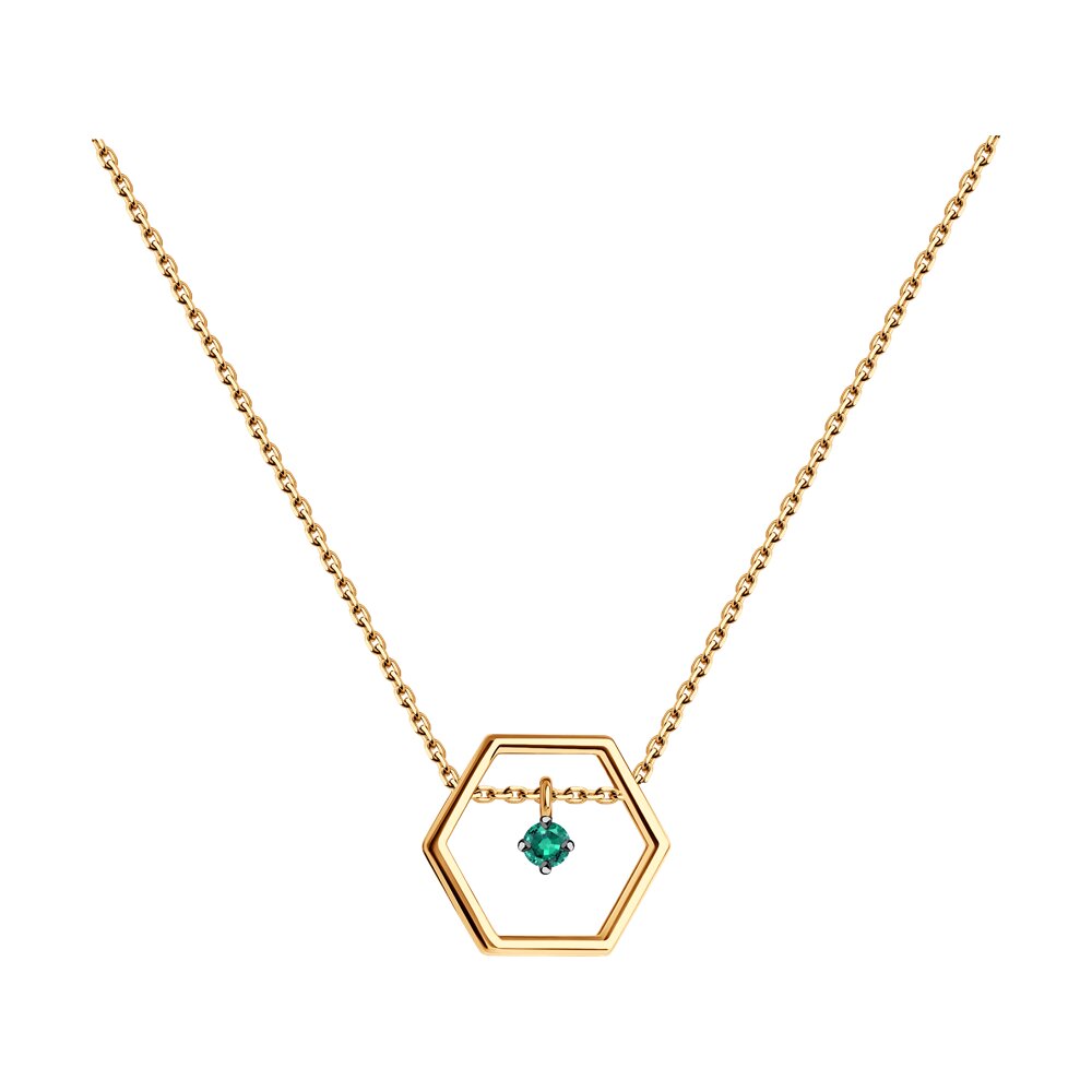 

Колье SOKOLOV Diamonds из золота с изумрудом