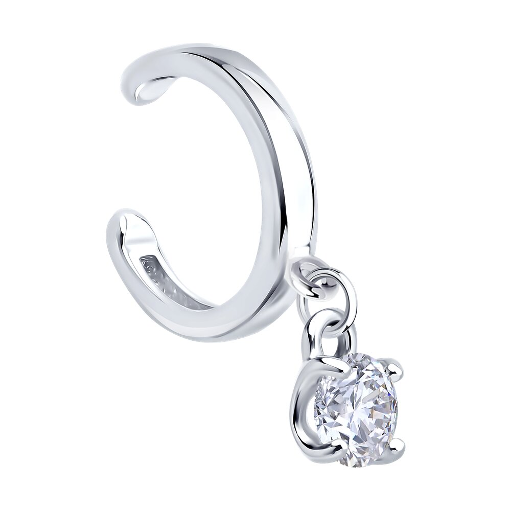 Серьга SOKOLOV из серебра с фианитом