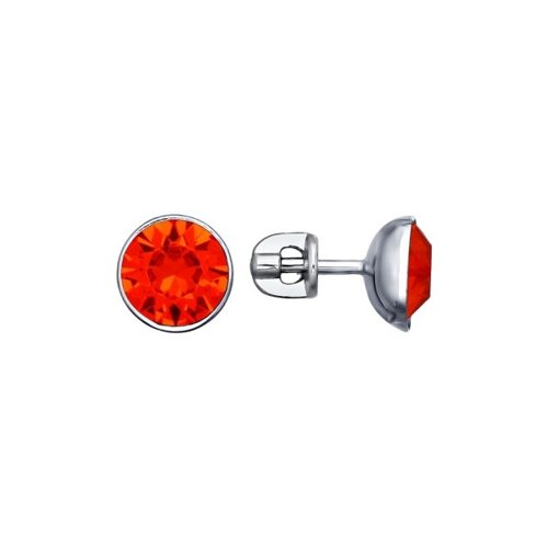 

Серьги-пусеты SOKOLOV из серебра с оранжевыми кристаллами Swarovski
