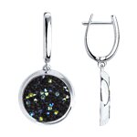 Серьги из серебра с кристаллами Swarovski