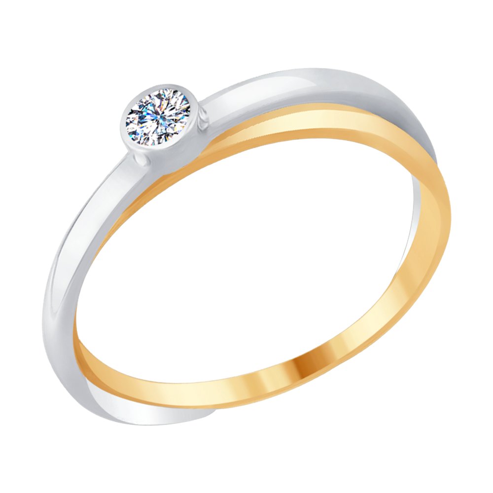 

Кольцо SOKOLOV Diamonds из комбинированного золота с бриллиантом
