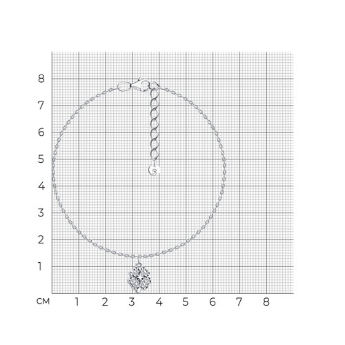 Браслет из серебра с фианитами - фото 4