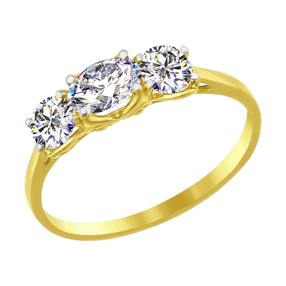 

Кольцо SOKOLOV из желтого золота со Swarovski Zirconia
