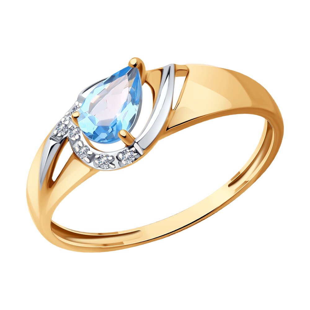 

Кольцо SOKOLOV Diamonds из золота с бриллиантами и топазом