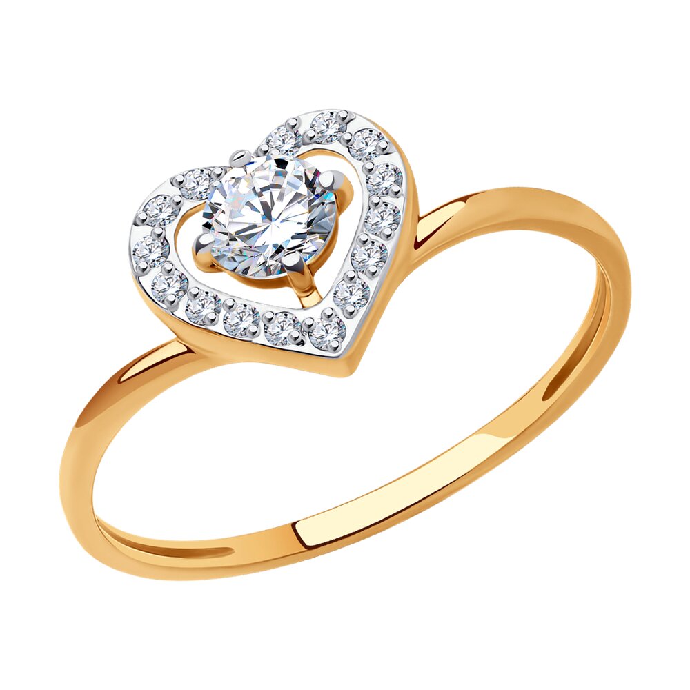 Кольцо SOKOLOV из золота с фианитами