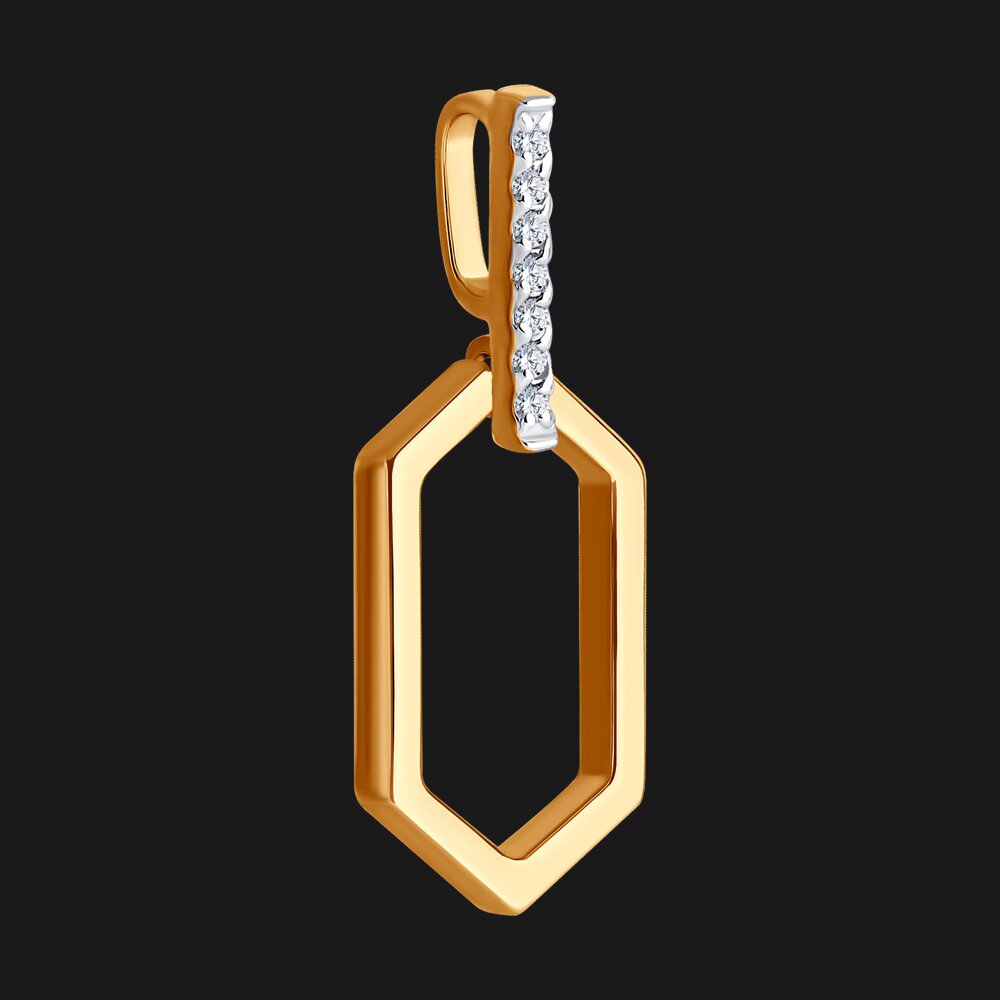 Подвеска SOKOLOV из золота с фианитами, фото 4