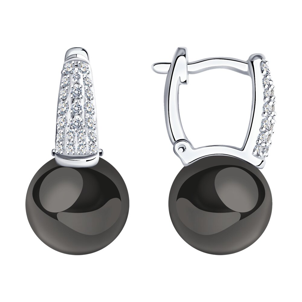

Серьги SOKOLOV Diamonds из белого золота с бриллиантами и жемчугом