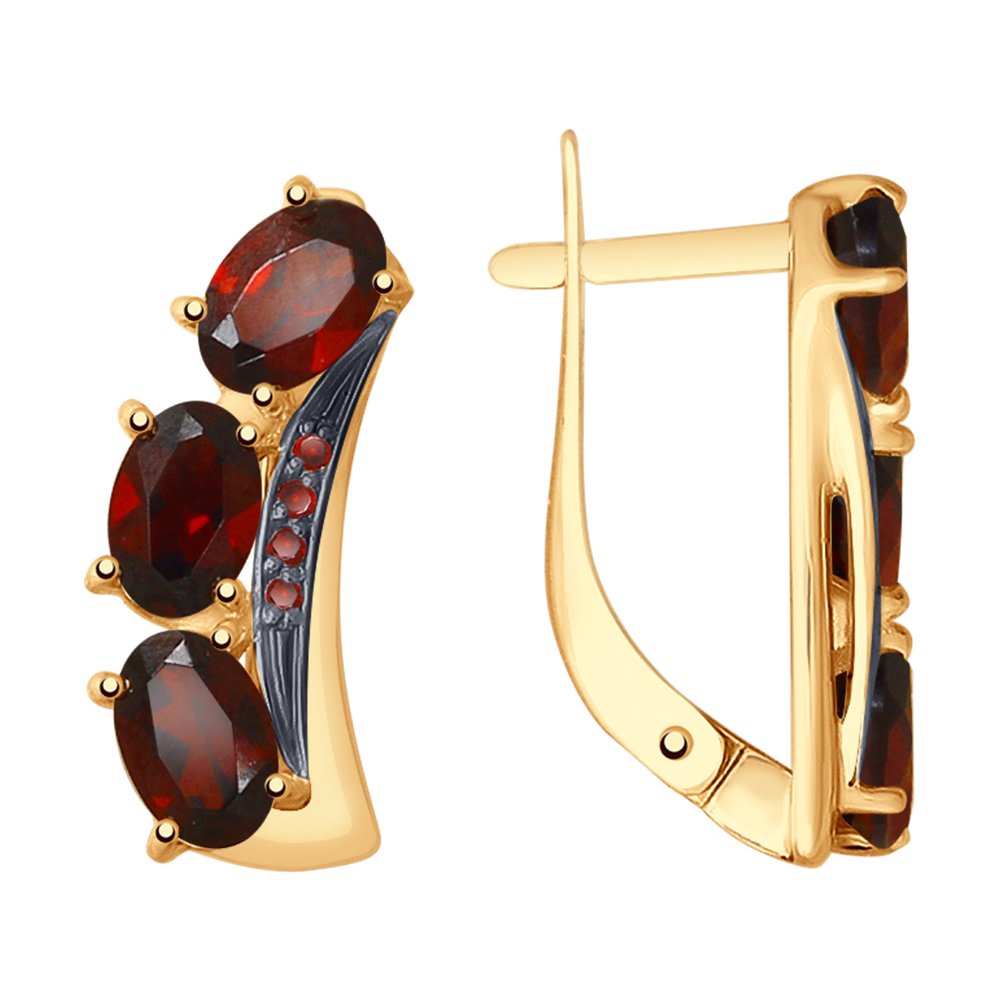 

Серьги SOKOLOV из золота с гранатами и фианитами