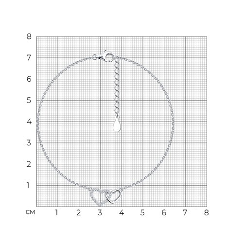 Браслет из серебра с фианитами - фото 5