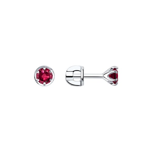 Серьги из серебра с фианитами