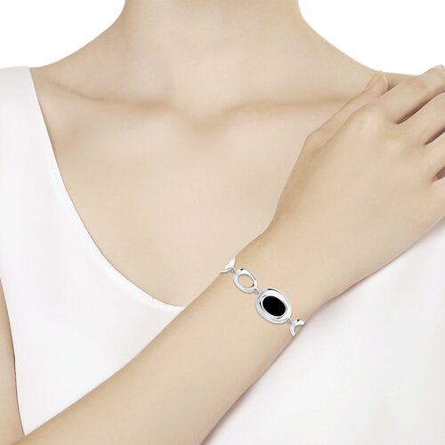 Браслет из серебра с агатами - фото 5