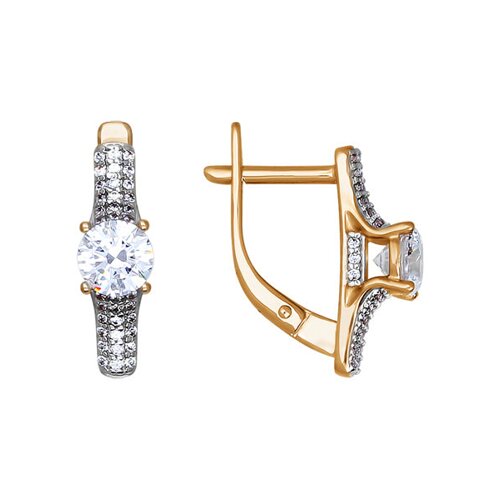 

Серьги SOKOLOV из золота со swarovski zirconia