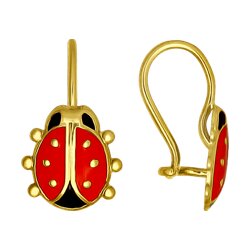 Серьги SOKOLOV из желтого золота с эмалью 6250₽