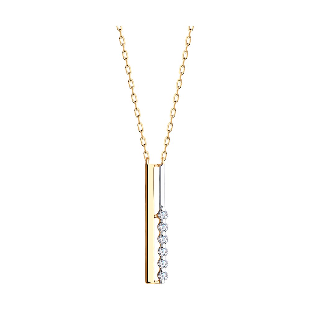 

Колье SOKOLOV из золота с фианитами Swarovski
