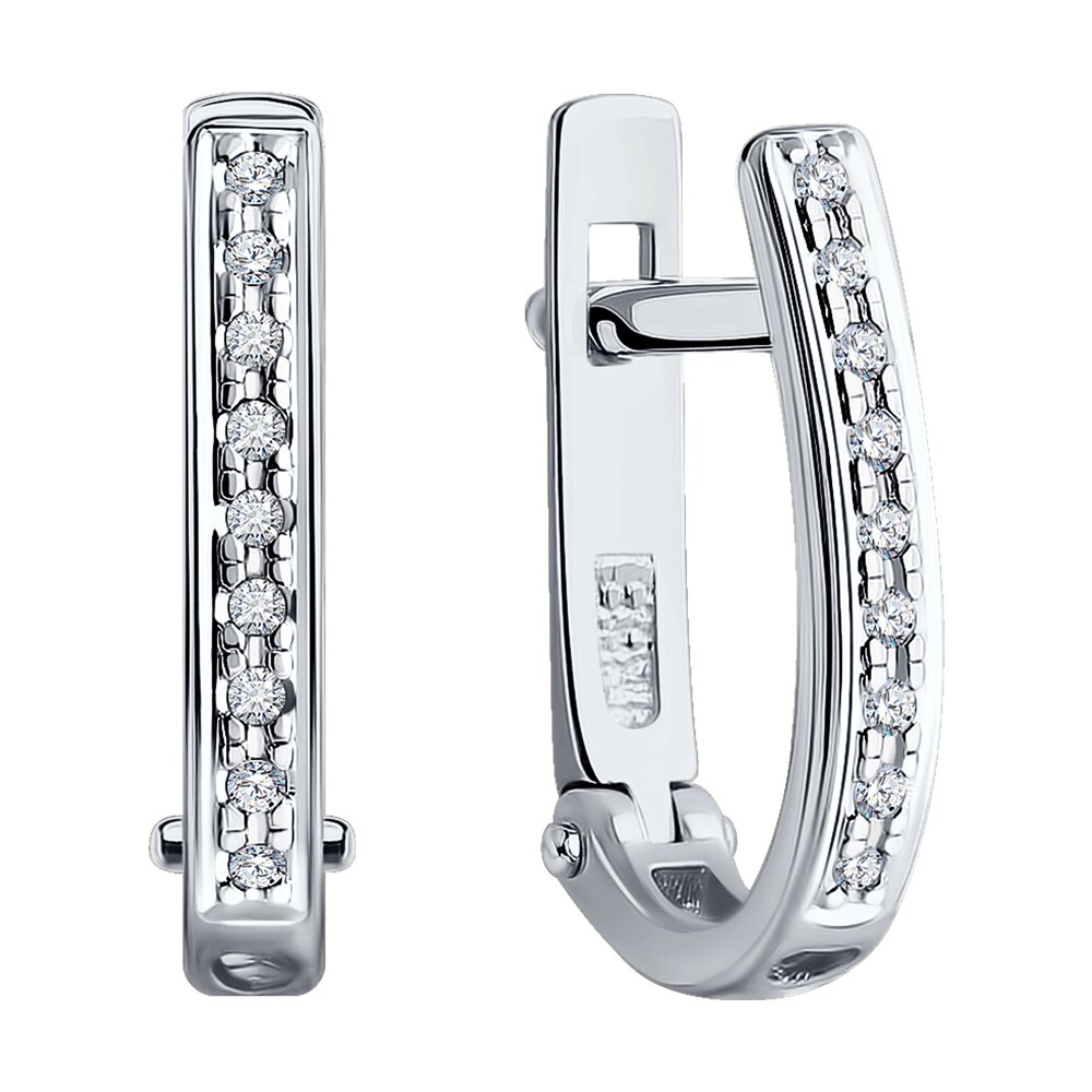 Серьги SOKOLOV из белого золота с бриллиантами