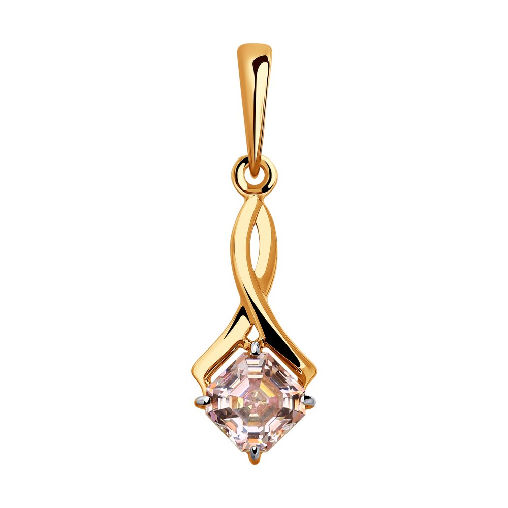 

Подвеска SOKOLOV из золота с розовым Swarovski Zirconia